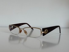 Christian Dior CD 3739 EJ6 Half Rim Gold Brown Eyeglasses 52-17-140 FRAME ONLY