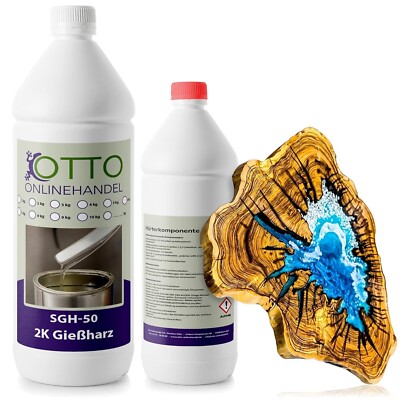 3 kg 2K-Epoxidharz- Das glasklare Giessharz Transparent Epoxi UV-Stabilisiert