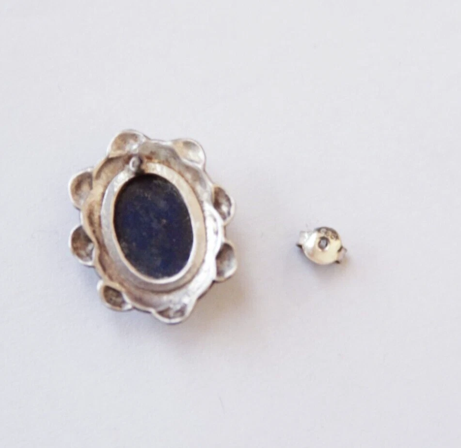 Orecchini in argento 925 con lapislazzuli - Immagine 4 di 4