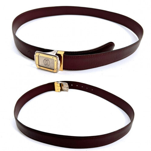 Cartier Belt Santos Must Line Combi Japan Used Free Shipping  display picture 2
