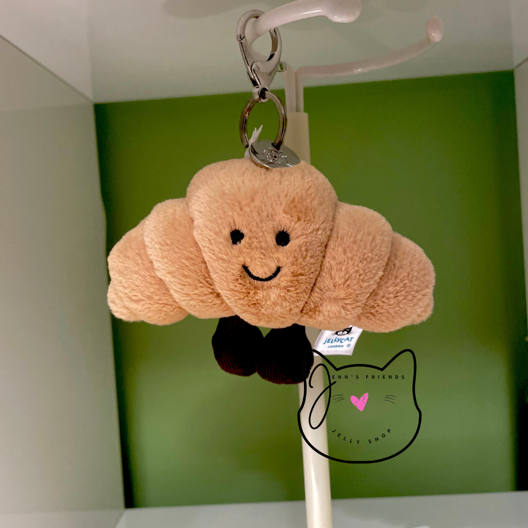 AUTHENTIC Jellycat AMUSEABLES CROISSANT BAG CHARM New NWT Soft