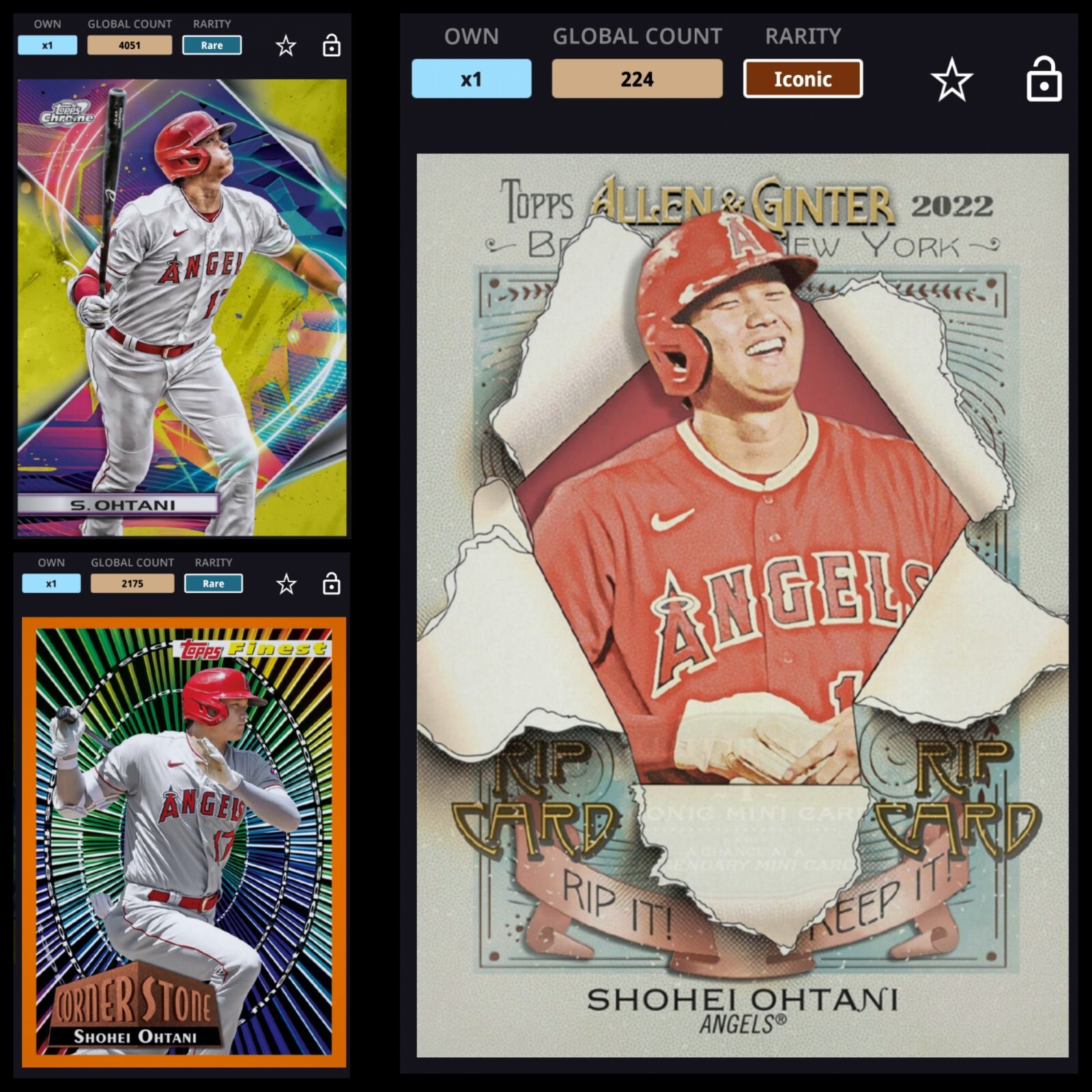 Topps Bunt 2022 Allen Ginter RIP Boxloader Card Iconic Digital Shohei ...