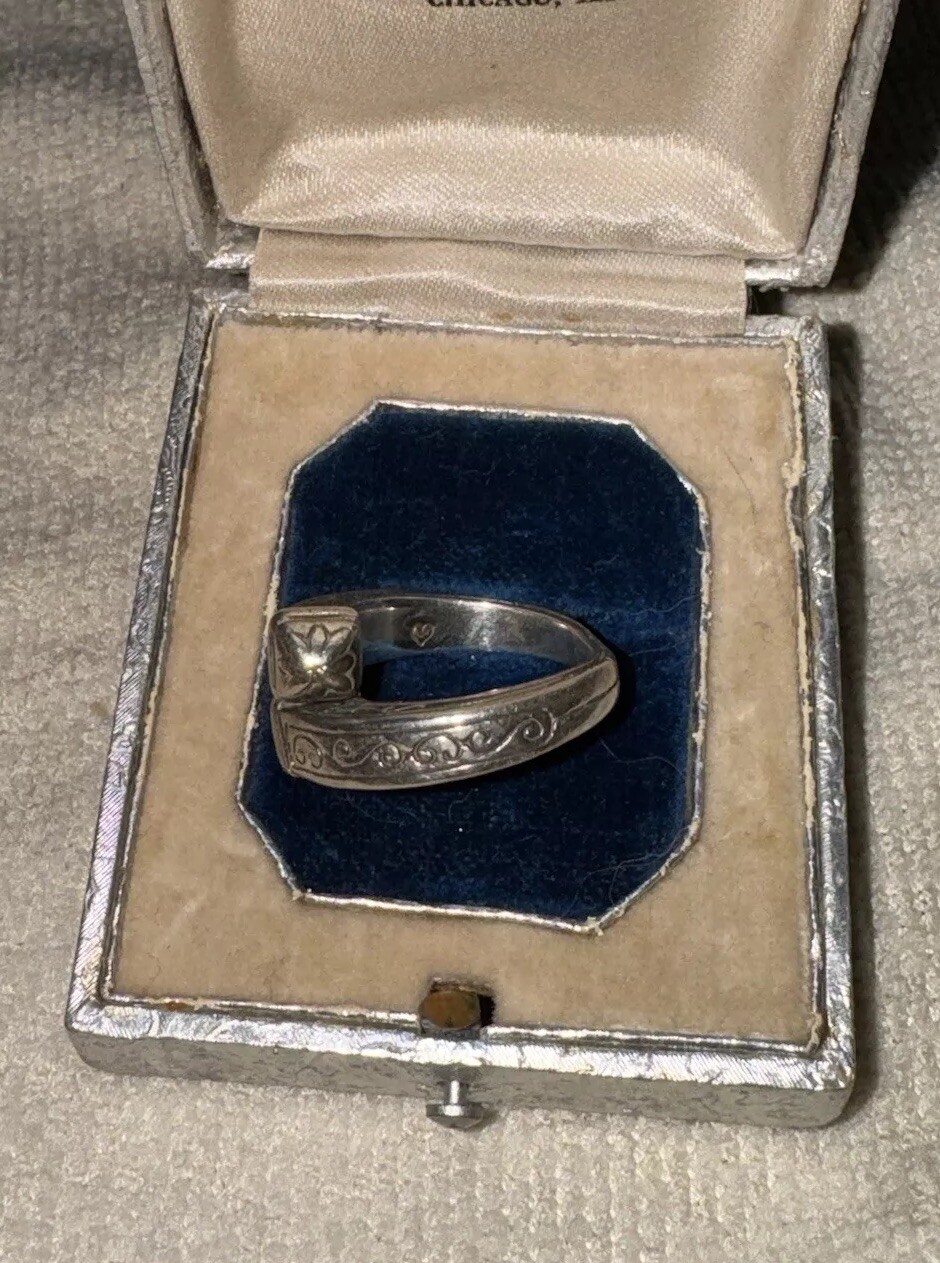 Brighton Solid Sterling Silver Bypass Scroll Ring… - image 4