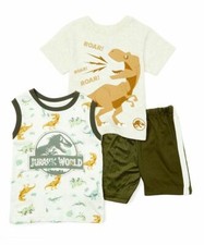  46 Children's Apparel Network Jurassic World Beige  Green Set Size 2T NWOT