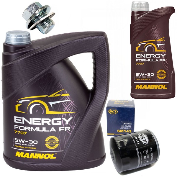 MotoröL Set 5W30 6 Liter + ÖLfilter Sm 143 + Schraube FüR Lexus Toyota Hiace Iv-image