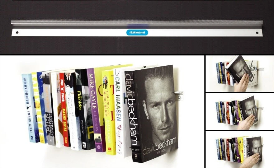 Libreria Sticklebook Invisibile da Parete. Da scaffale e mensola. - Immagine 2 di 2