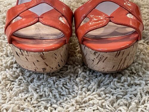 Miu Miu Leather Cork Wedge T-Straps Sandals Platforms Made in Italy Size 36.5 - Picture 3 of 10