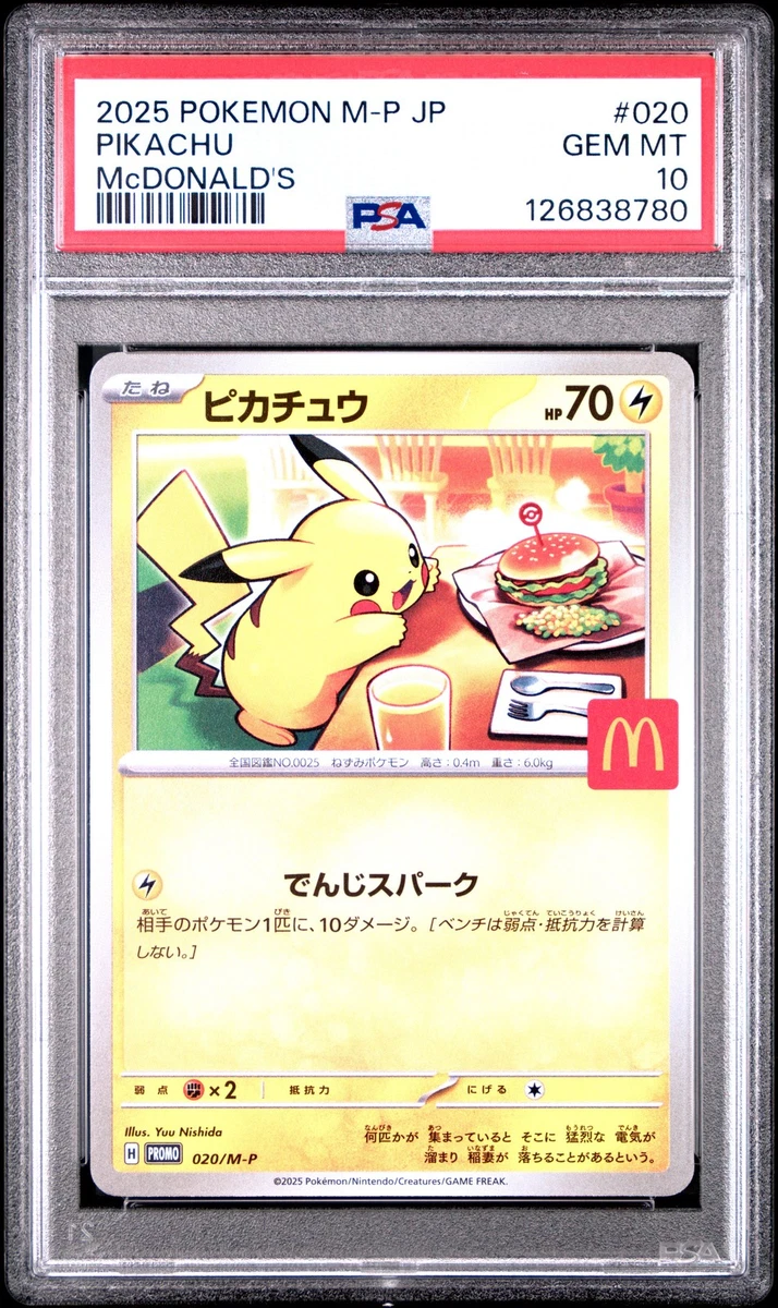 Collectible Individual Grade 10 Pikachu Pokémon TCG Card Games in