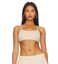 NEW 64 ALO YOGA AIRLIFT INTRIGUE SPORTS BRA MACADAMIA SZ S