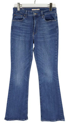 Levi's 725 High Rise Bootcut Jeans Damen W29/L30 Zip Fly Stretch Blau Neu