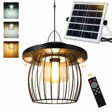 Solar Pendant Lights for Outdoor and Indoor,Solar-Powered, Motion-Activated, ...