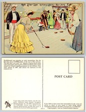 Red Star Line Ocean Liner Shuffleboard Deck Scene Postcard 1907 Reprint