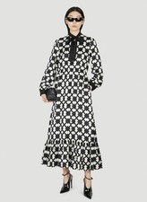 Gucci Rhombus Tile Print Silk Dress - With Tags- RRP$3,500 USD