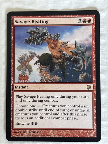 Magic The Gathering MTG - DARKSTEEL 2004 - #67 Savage Beating quasi nuovo