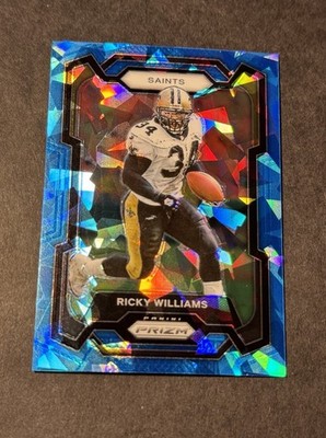 Ricky Williams 2023 Panini Prizm Blue Ice Prizm /99 #215 Saints