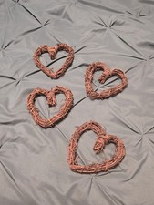 Natural Grapevine Heart- SHAPED Wreath Lot Of 4