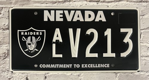 Expired Nevada Automobile License Plate NFL Las Vegas Raiders V213