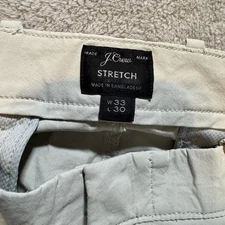 J. Crew 484 Slim-Fit Tech Pant Off White Stone Size 33 x 30