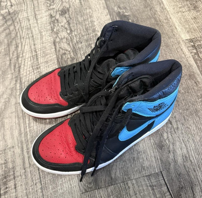 Jordan 1 Retro High NC to Chi Black/Dark Powder Blue-Gym Red CD0461-046