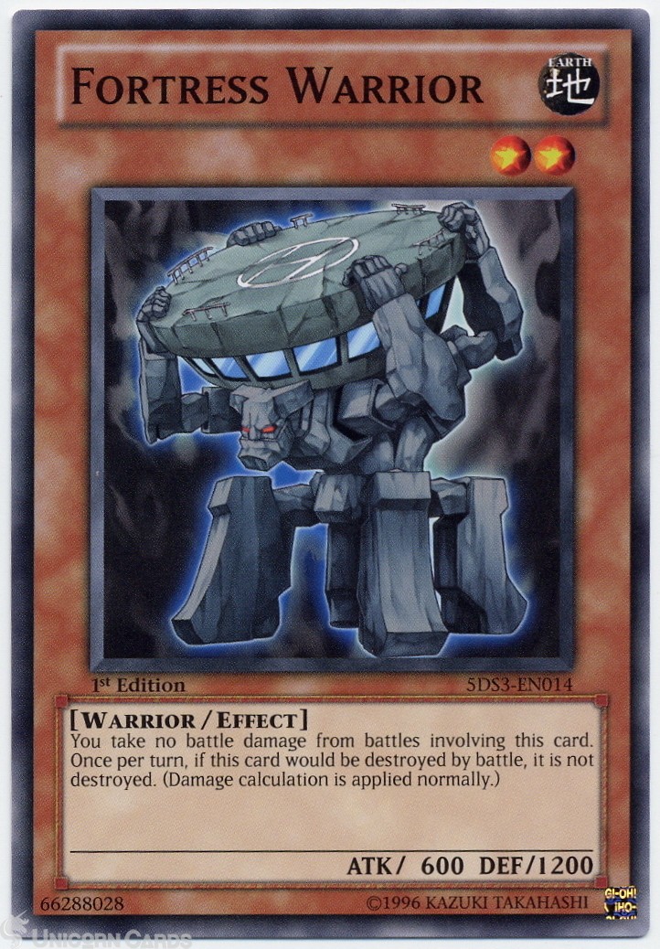 5DS3-EN014 Fortress Warrior 1st Edition Mint YuGiOh Card