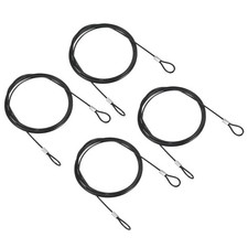 PATIKIL 6.5Ft Safety Cable Lock, 4 Pack Stainless Steel 2mm Dia Security Wire Ro