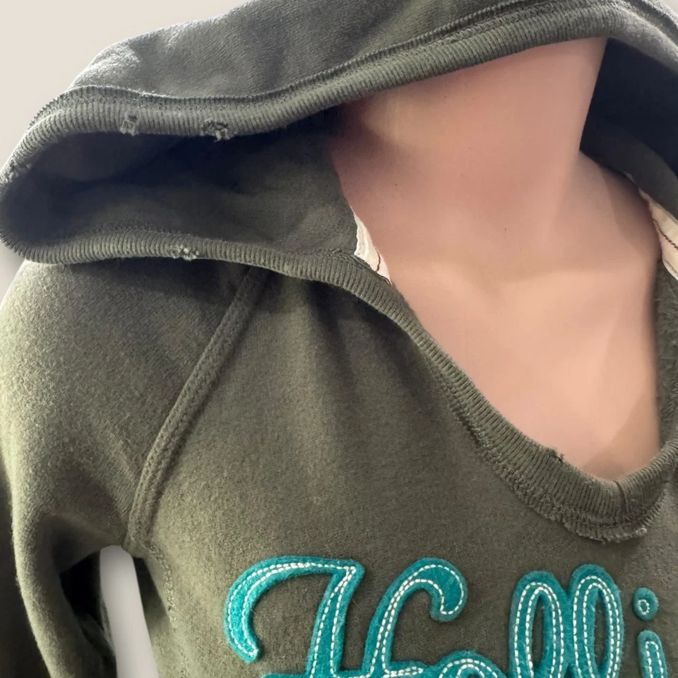 Hollister женщин пуловер точка Dume толстовка с капюшоном винтажный Y2K размер маленький - Изображение 4 из 4