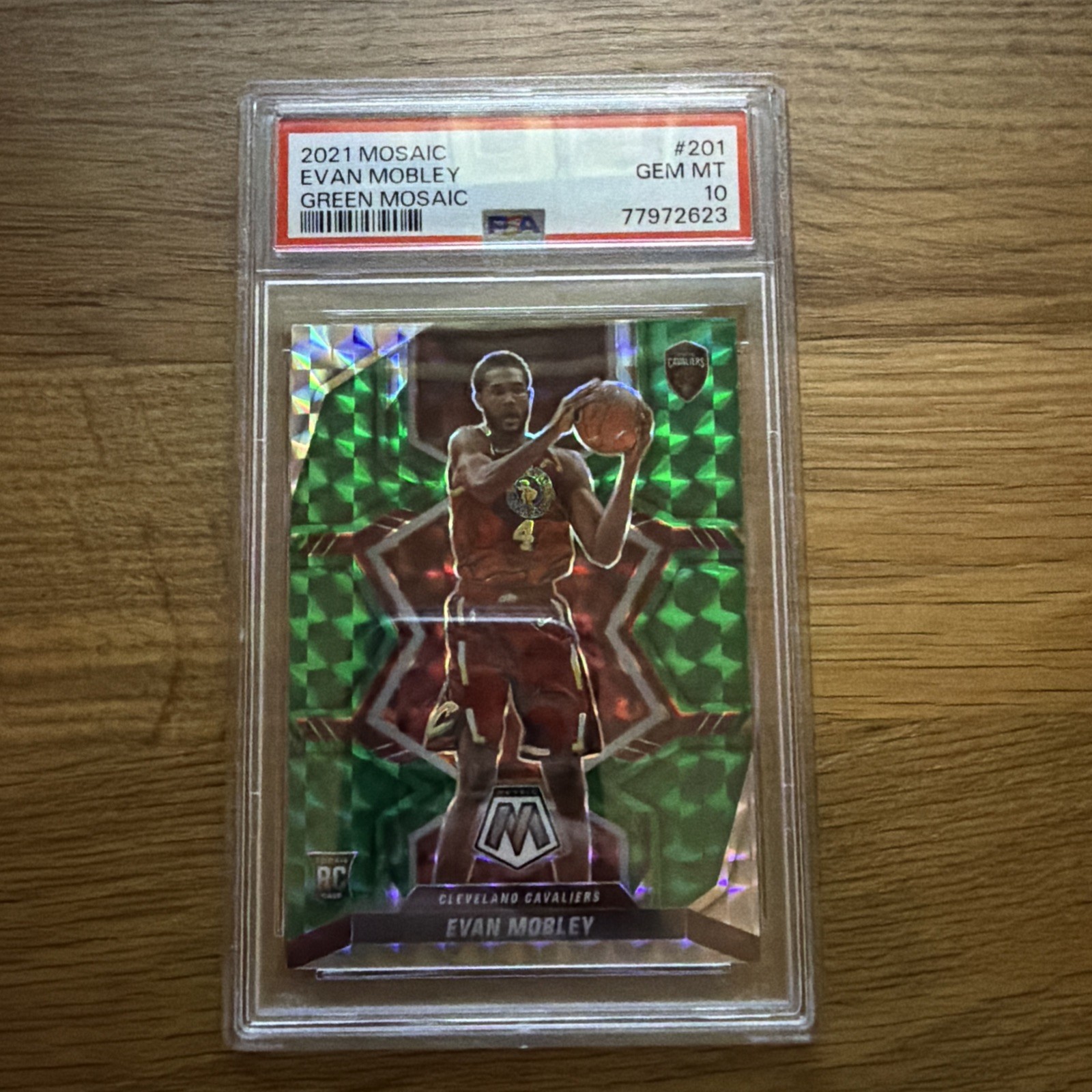2021 Mosaic Evan Mobley #201 Green Mosaic PSA 10 🔥