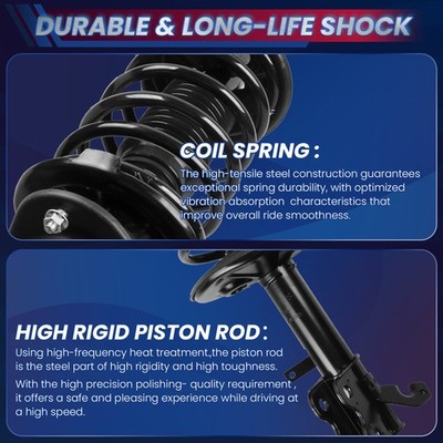Set(4) Front+Rear Shock Struts Absober Assembly For Chevy Malibu