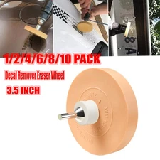 1-10 Pack Decal Remover Eraser Wheel Removes Pinstripes Vinyl Tapes&Sticker Rub