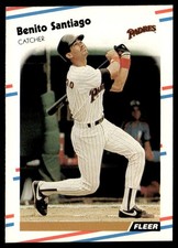 1988 Fleer Benito Santiago San Diego Padres #596