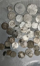 Verschiedene Mittelalter Muenzen Lot Viele Silberne Coins Sammlung 50 Stuck