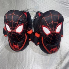 Kids' Marvel Spider-Man 3D Plush Slippers - Black 13/1