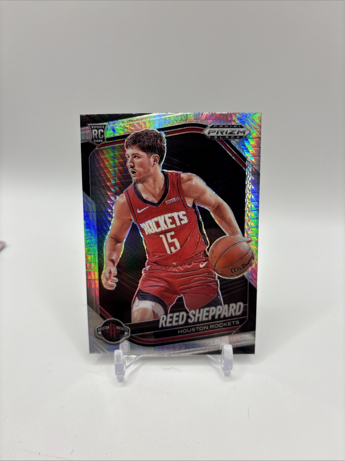 2024-25 Panini Prizm Black Reed Sheppard Hyper Prizm Rookie RC #145