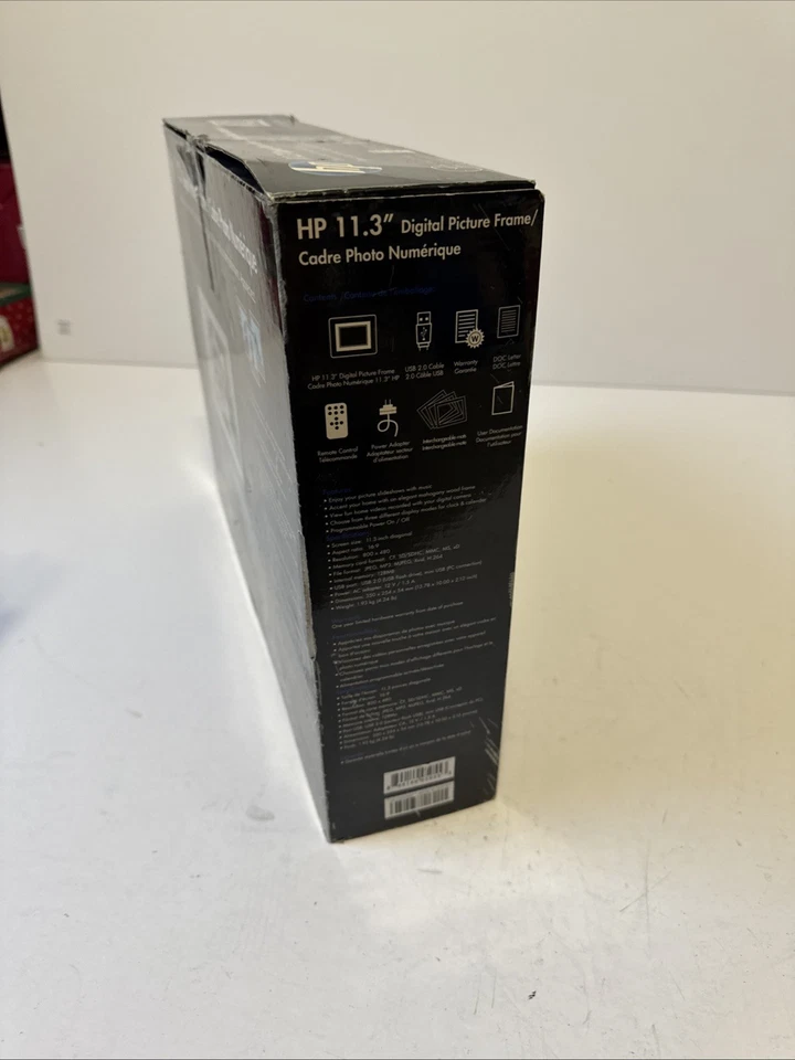 HP 11.3" Digital Picture Frame Brown 128 MB Remote Control Do-1-130a4  Open Box - Image 4 of 4