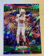 2024 Panini Prizm - Fireworks Marvin Harrison Jr. #20 Green Ice Prizm (RC)