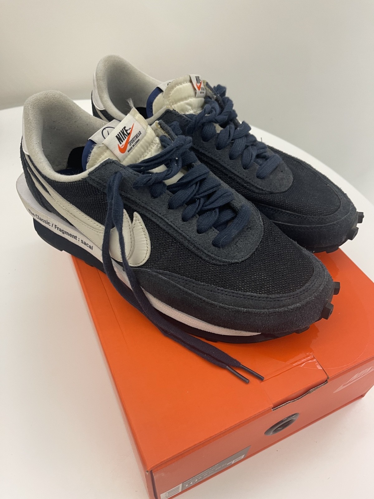 SACAI X NIKE Taglia 10 5 Nike LDV Waffle x Fragment Design x sacai Low Blackened Blu