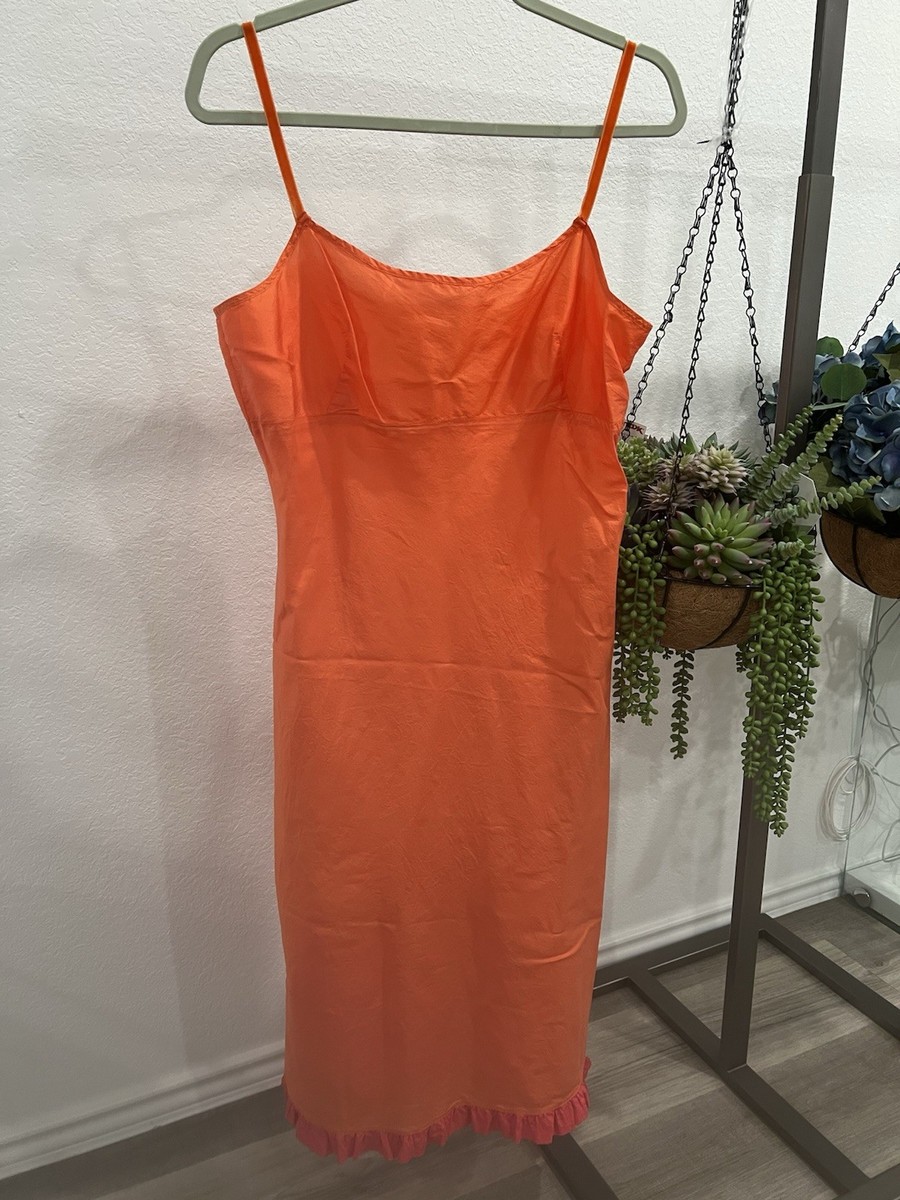 Dosa Silk Orange Slip Dress Sz 3 (item 12.5) | eBay