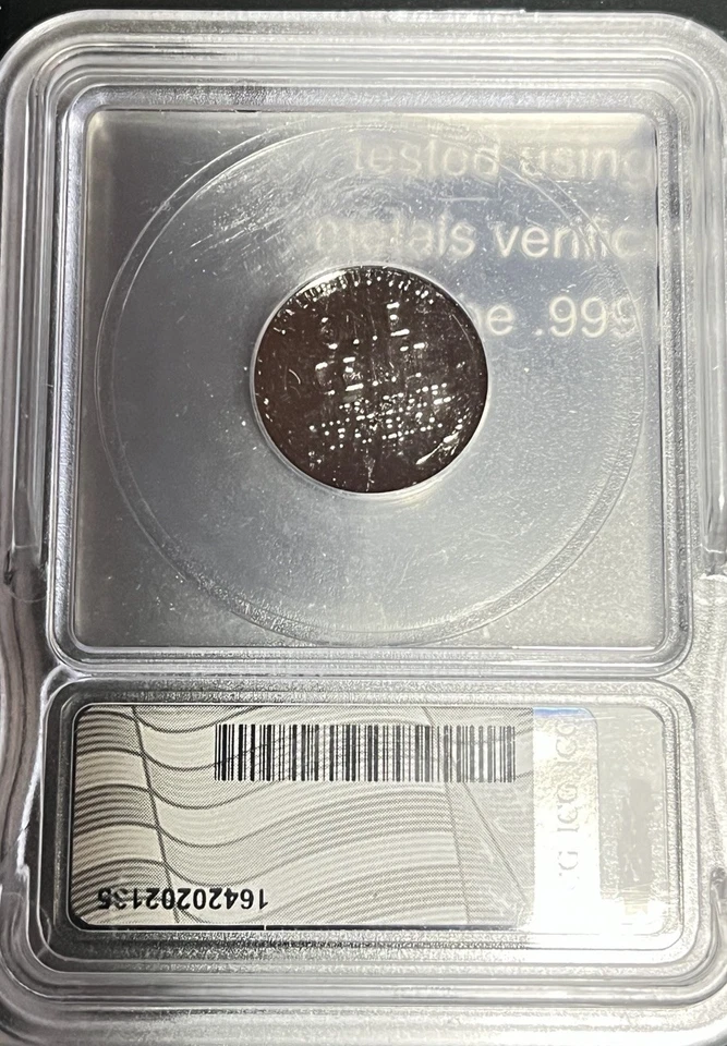 Perfect Condition 1943-D Steel penny ICG Genuine Black Ruthennium 1 Of 10,000 - Image 2 of 3