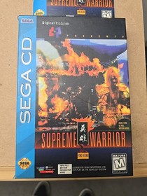 Supreme Warrior (Sega CD, 1994) Complete With All Inserts