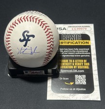 Keaton Winn Signed SF Giants City Connect Baseball Autographed Auto + JSA COA