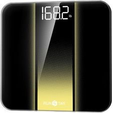 Digital Bathroom Scale 400lb High Precision LED Backlit Display 6mm Tempered Gla