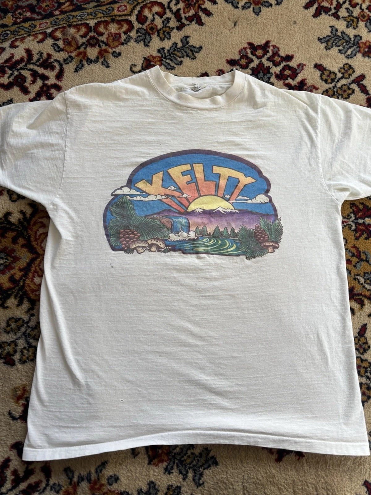 Vintage 80s Kelly Camping Tee Men’s Size Xl
