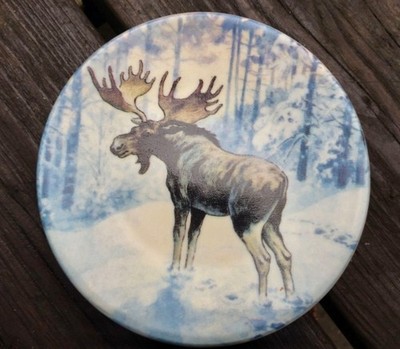 Arabia Finland Moose elk 1980's small plate