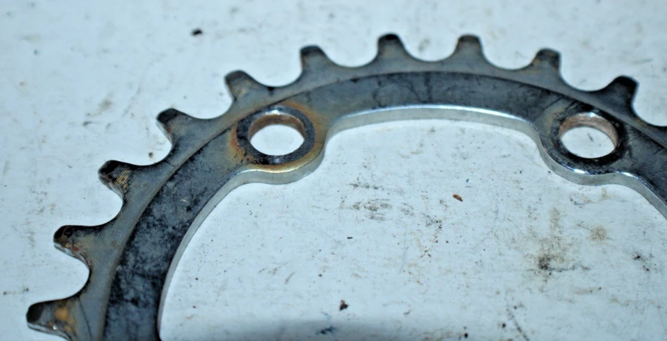 Anillo de cadena de bicicleta de acero plateado 5 pernos 26h dientes 78BCD carretera grava envío rápido a EE. UU. Foto 2 de 4