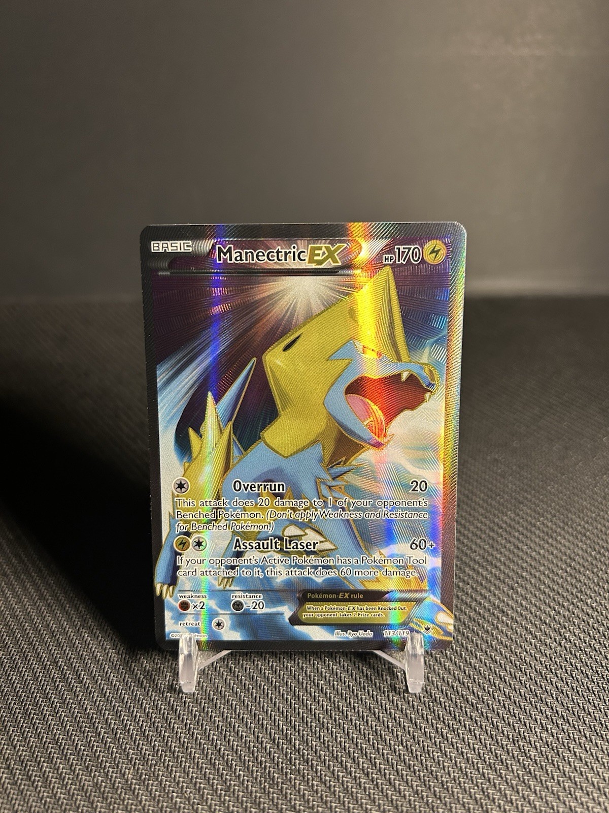 Pokémon TCG Manectric EX (113 Full Art) 113/119 XY - Phantom Forces Holo NM-