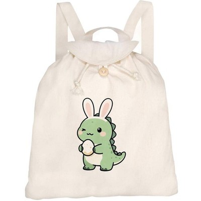 Canvas Rucksack / Backpack ''Kawaii Easter Dino'' (RK00046541)