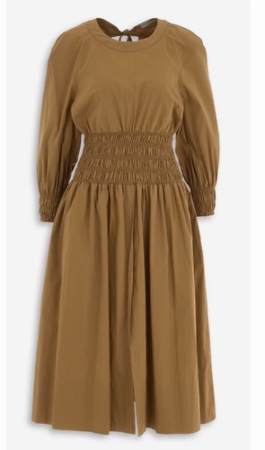 Three Graces London Arianna Washed Cotton Poplin Dress Size 10