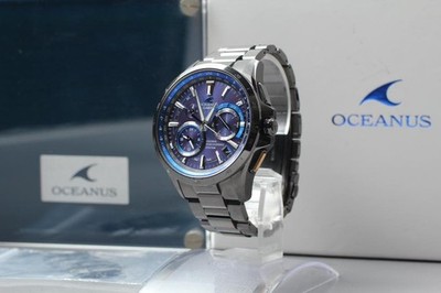 CASIO Oceanus OCW-G1000B Herrenuhr Schwarz Blau Analog Quarz