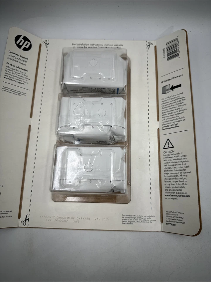 HP 21+22 Ink Cartridge Combo Value Pack (2) 21 Black (1) 22 Tri Color - Exp 3/15 - Image 2 of 3