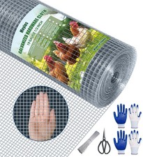 Hardware Cloth 1/2 Inch 24 in x 50 ft 19 Gauge, Hot Dip Galvanized Wire Mesh Rol